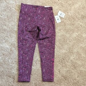 Reebok Girls Purple Patterned Athletic Leggings